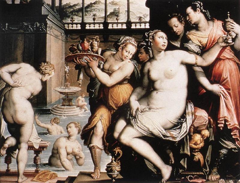 ZUCCHI, Jacopo The Toilet of Bathsheba qwr oil painting picture